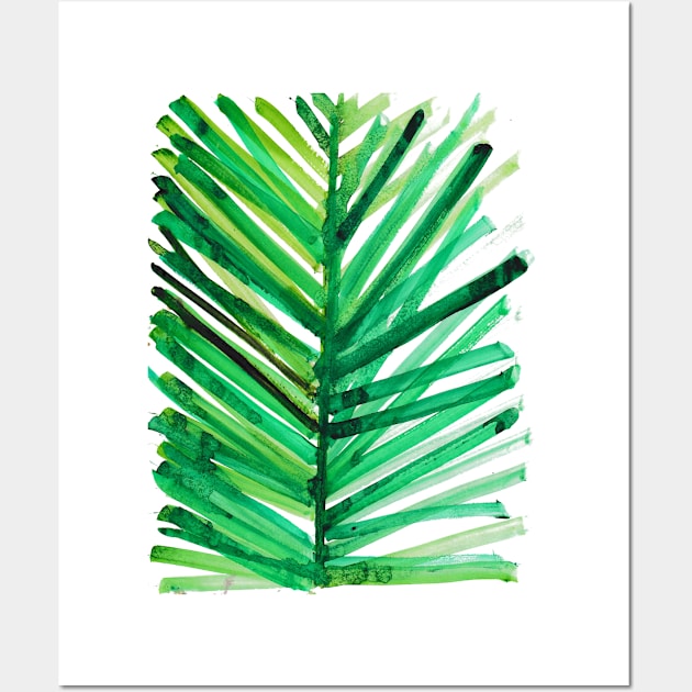 watercolor lines palm leaf 34 Wall Art by mariacaballer